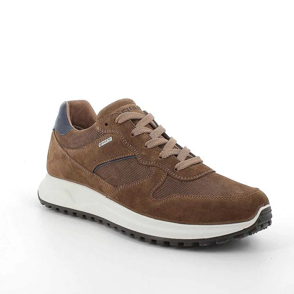 Sneakers|Igi&Co Sneakers Gore-Tex In Pelle Da Uomo Tabacco