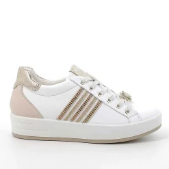 Sneakers|Igi&Co Sneakers In Pelle Da Donna Bianco-Ecru