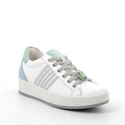 Sneakers|Igi&Co Sneakers In Pelle Da Donna Bianco-Celeste
