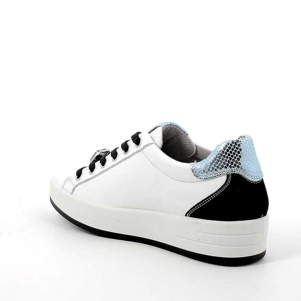 Sneakers|Igi&Co Sneakers In Pelle Da Donna Bianco-Nero