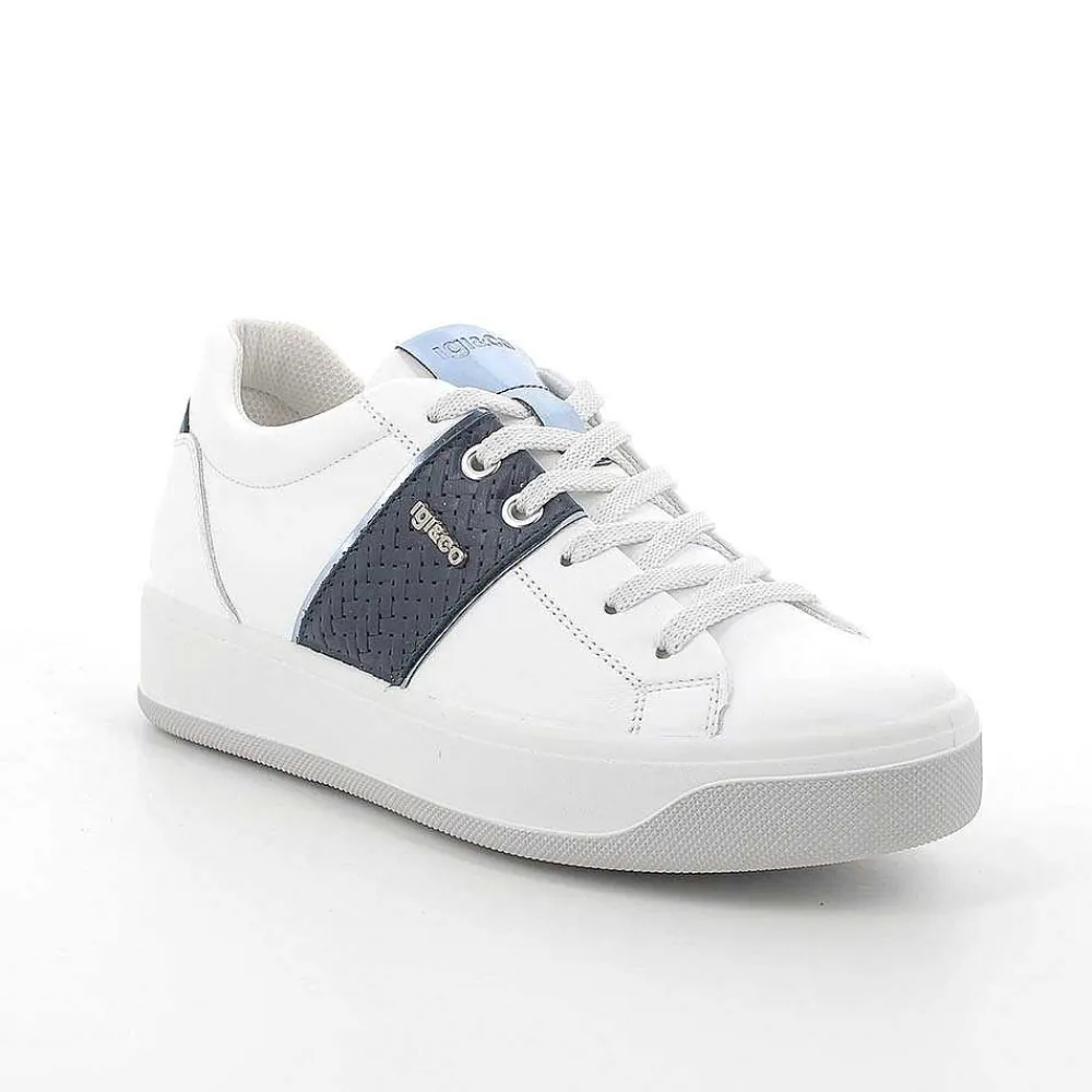 Sneakers|Igi&Co Sneakers In Pelle Da Donna Bianco-Blu