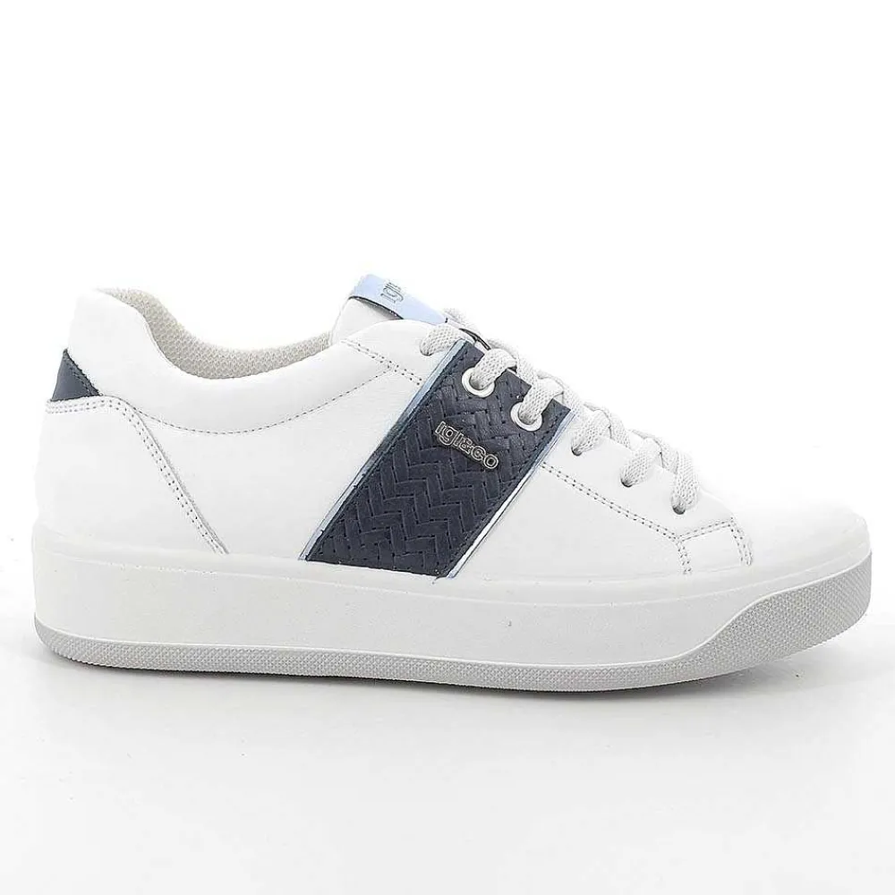 Sneakers|Igi&Co Sneakers In Pelle Da Donna Bianco-Blu