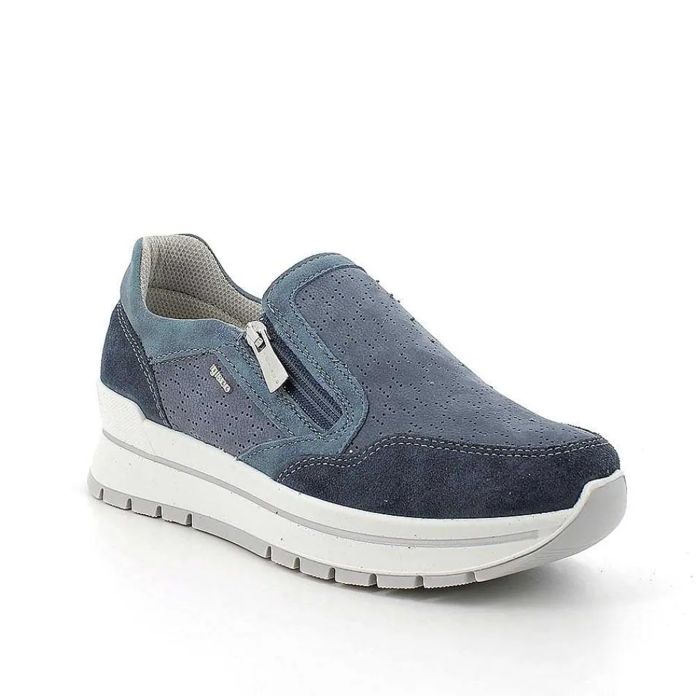 Sneakers|Igi&Co Sneakers In Pelle Da Donna Jeans-Avio