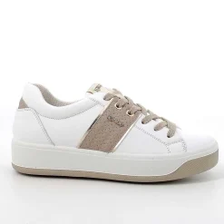 Sneakers|Igi&Co Sneakers In Pelle Da Donna Bianco-Beige