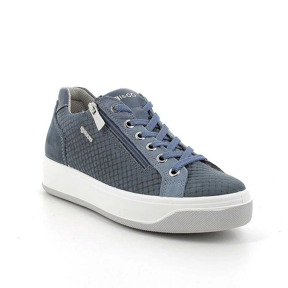 Sneakers|Igi&Co Sneakers In Pelle Da Donna Avio