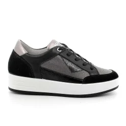 Sneakers|Igi&Co Sneakers In Pelle Da Donna Nero