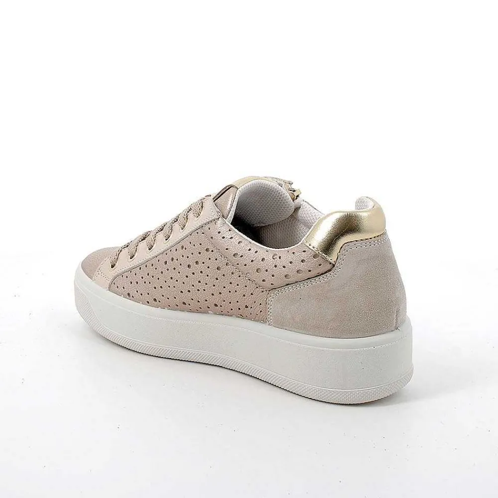 Sneakers|Igi&Co Sneakers In Pelle Da Donna Champagne