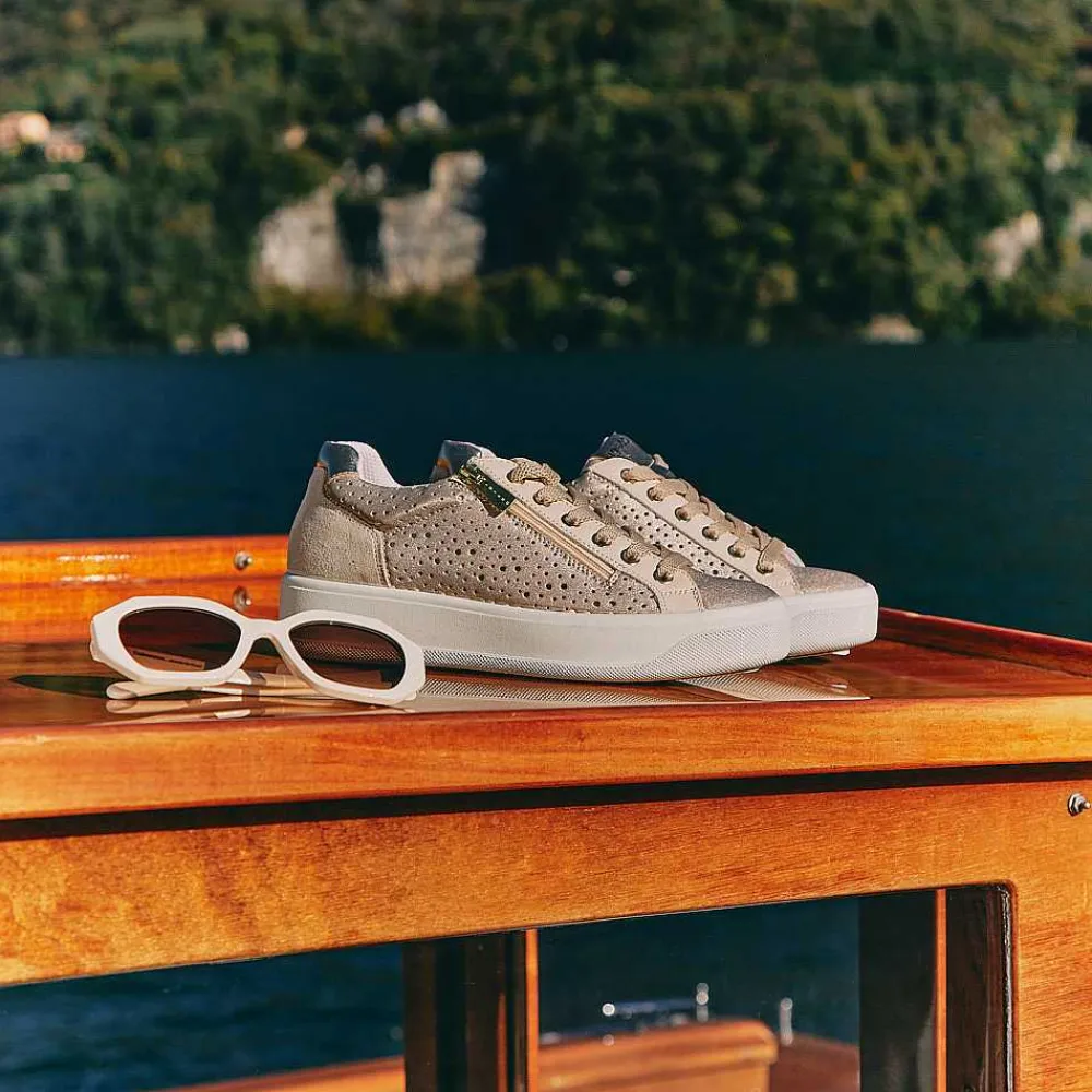 Sneakers|Igi&Co Sneakers In Pelle Da Donna Champagne