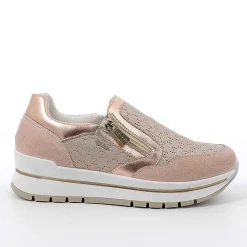 Sneakers|Igi&Co Sneakers In Pelle Da Donna Skin-Champagne