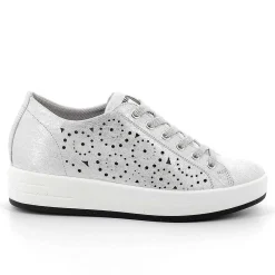 Sneakers|Igi&Co Sneakers In Pelle Da Donna Argento
