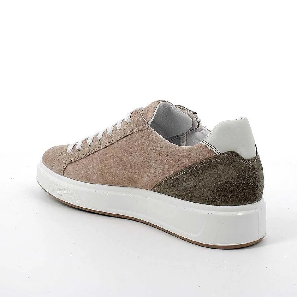 Sneakers|Igi&Co Sneakers In Pelle Da Uomo Beige Scuro