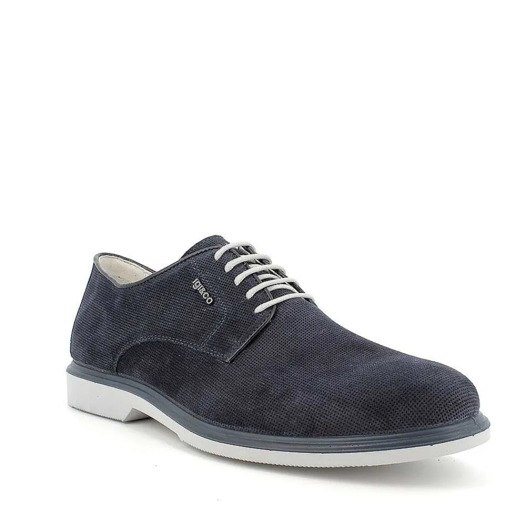 Stringate|Igi&Co Stringata In Pelle Da Uomo Blu
