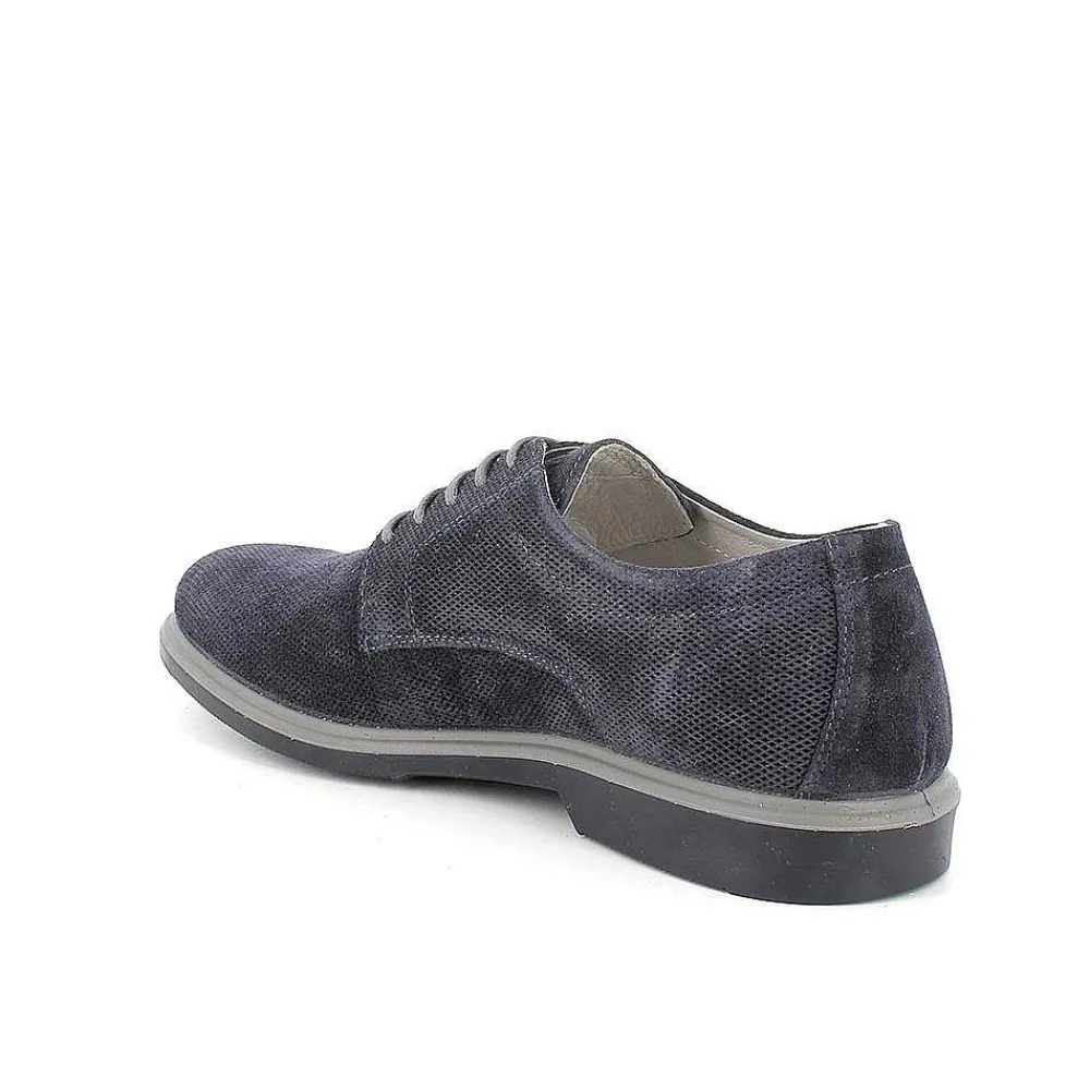 Stringate|Igi&Co Stringate In Pelle Da Uomo Blu