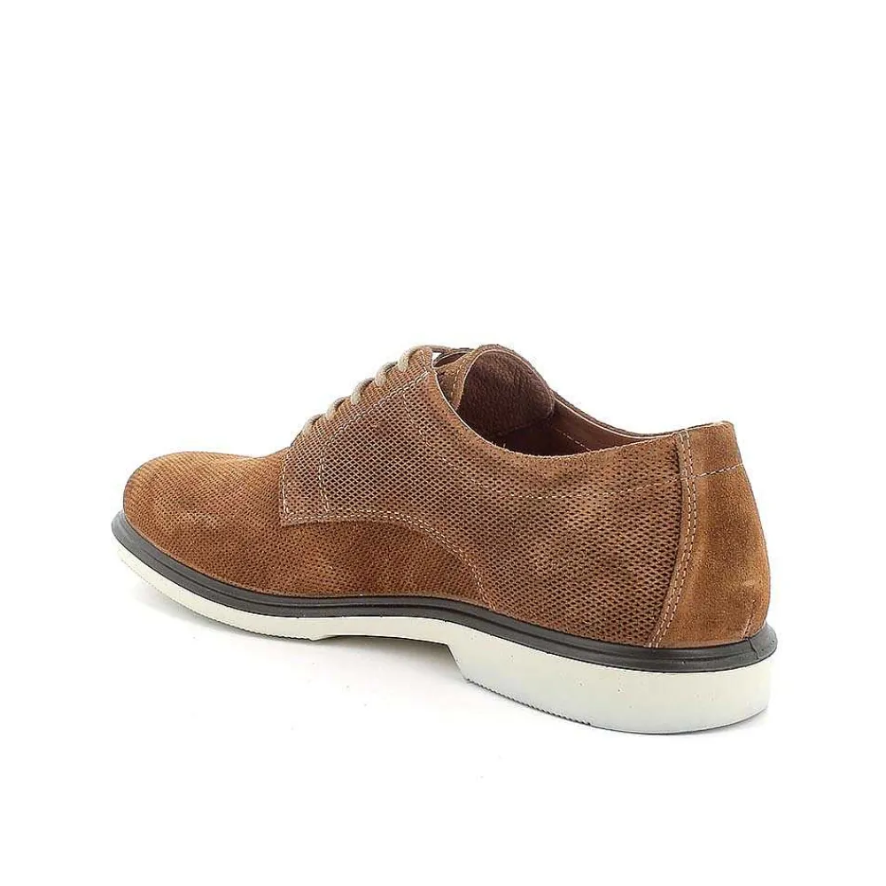 Stringate|Igi&Co Stringate In Pelle Da Uomo Tabacco